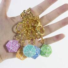 Pendant Dice Keychain, Creative D20 Dice Charm Keyring Lucky Gift For Hanging Accessories - D20 Pattern Keychain - View 5