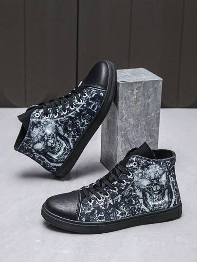 Men's Fashionable Casual Sneakers, Minimalist Sports Shoes Low-Top Canvas Breathable Trainers