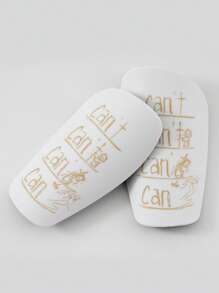 1 par de espinilleras mini de fútbol, material grueso de PET, adecuado para todas las edades y temporadas, accesorios de gimnasio - Multicolor - Ver 8