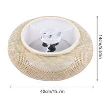 HYYKJ-US Rattan Ceiling Light Fixture, Bamboo Ceiling Light, Bamboo Woven Ceiling Light