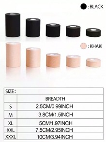 2卷（年度最优价）可折叠/可折叠/可折叠胸部提升/无痕自粘绷带，（卡其色/黑色）尺寸可剪一片可折叠隐形乳头胶带，隐形提升无痕自粘一次性防突出运动绷带，乳房提升胶带弹性胸胶带，通用尺寸A-F - 彩色 - 查看 11