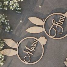 1 件复活节篮子标签兔子复活节标签个性化兔子复活节篮子标签名称复活节装饰品定制复活节座位卡复活节礼物