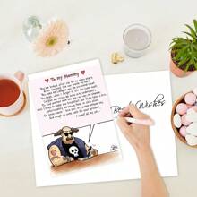 1 张搞笑母亲节贺卡 - 卡通漫画幽默，带信封的搞笑卡片 - 致我的妈妈