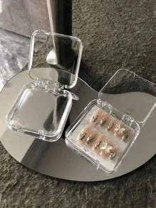 Juego de 2/4/6 cajas de almacenamiento y exhibición de arte de uñas, cajas de esmalte de uñas transparentes hechas a mano, cajas pequeñas para muestras de arte de uñas, cajas de empaque vacías para productos de uñas, bolsas, bolsas de maquillaje, tocador, viaje, bolsa de maquillaje, organizador, almacenamiento, organizador de maquillaje, bolsas de maquillaje, bolsa de aseo, organizador de escritorio, bolsa de cosméticos, bolsa de maquillaje, organizador de maquillaje, accesorios de tocador, bolsa de maquillaje, bolsas de maquillaje, joyero, bolsa, soporte para brochas de maquillaje, soporte para brochas, organizador de perfumes, bolsa, regalos para mujeres, regalos de Navidad, ideas de regalo para mujeres, decoración de habitación - transparente - Ver 2