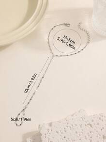 1 pieza Arnés de dedo elegante de plata, material de aleación, estilo lindo y minimalista, adecuado para el uso diario y citas de las mujeres, excelente para el Día de San Valentín, mamá, madre, Día de la Madre, regalo