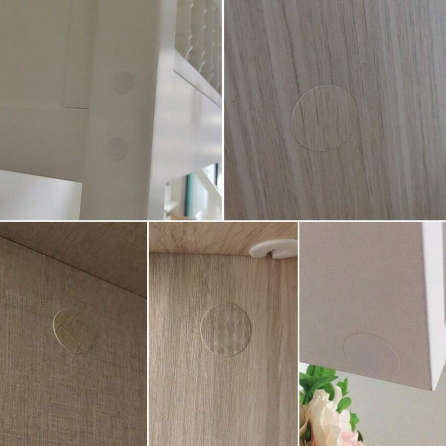 24pcs 12mm Cabinet Self-Adhesive Seal Stickers, Decorative Covers, Screw Hole Plugs, Dust-Proof