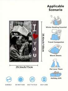 SRH 1 件可定制照片毯 - 上传个性化照片以记录珍贵时刻，柔软的法兰绒材料提供温暖和舒适，是理想的房间装饰，适合客厅、卧室、露营、旅行，是生日、周年纪念日、复活节、母亲节等送给亲人的独特礼物。 - 白色 - 查看 11