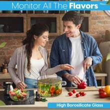 High Borosilicate Glass Stew Pot Soup Pot, High Temperature Resistant, Open Flame Heating Stew Pot Soup Pot With Bowl Brush. - Transparent - View 4