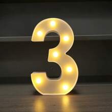 1pc LED Strip Light Marquee Sign - White Illuminated Letter Decoration For Home, Wedding, Birthday And Party - Waterproof Bulbs, 6.3" Height, PVC Material, Battery Powered Box, Ideal For Bar Or Desktop Decor