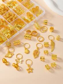 280 件假发 Y2K 配饰 配件 贝壳蝴蝶吊坠 新款辫子 大辫子 吊坠 配件 接发环 斋月配饰