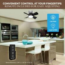 Bell+Howell Socket Fan Light With Remote - 1800cfm Ceiling Fan Screws Into The Light Socket - Black - View 4