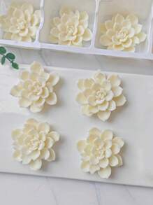 Khuôn nến silicon hình hoa sen 3D, xà phòng thủ công, khuôn đúc nhựa dùng để trang trí nhà cửa, chân nến - khuôn silicone trắng - Xem 4