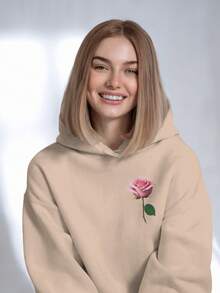 Men Hoodies - 卡其色 - 查看 2