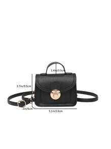 1 Brand New Solid Color Lychee Pattern Diagonal Shoulder Bag, Fashionable And Avant-Garde, Retro Suitable For School, Shopping, Travel, Suitable For Girl's Use, Zipper Closure Adjustable Shoulder Strap, Matching With Clothes, Is The Best Choice For Giving Gifts To Family And Friends - Multicolor - View 10