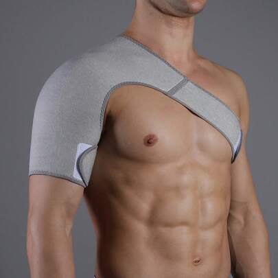 VBOSI 1pc Breathable Adjustable Elastic Shoulder Support Rotational Sleeve Brace, Unisex Fitness Accessory, Suitable For Left And Right Arms