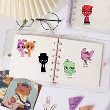 Jujutsu Kaisen 52pcs/Set Cartoon Sprunki Rhythm Box Incredibox Sprunki Doodle Sticker Pack, Waterproof Decals For Water Bottle, Laptop, Notebook, Phone Case, Guitar, Skateboard