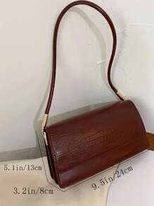 Fashion Crocodile Embossed Flap Bag Shoulder Bag