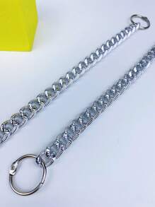 Punk Style Hollow Out Decorative Shoe Chains, Removable Accessory Decoration For Sandals, Beach Shoes, Men & Women