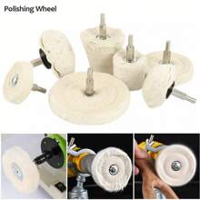 Polishing Buffing Pads Mop Wheel Buffer Pad Drill Kit For Car Polisher 7Pcs Set - Beige - View 11