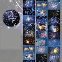 1 Roll Glitter Label Tape For Ins Style Craft & DIY Decorations, Paper Material For Scrapbook/Notebook/Diary/Frame/Envelope/Handmade Crafts