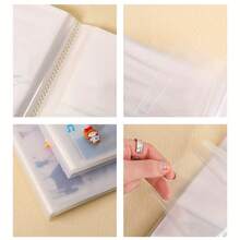 3/4/5/6/7 Inch Frosted Transparent Snap Button Photo Album, 80/160/200 Card Slots, Suitable For Storing Photos And Postcards