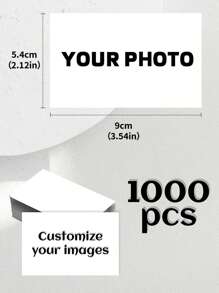 Spersonalizowane wizytówki, 200/500/1000 szt., rozmiar: 9x5,4 cm/3,5x2,1 cala, możliwość personalizacji za pomocą logo, grafiki, tekstu dla firm, podziękowania, zaproszenia, profilu firmy, promocji produktu