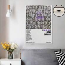 Framed Lucki "GEMINI" Album Art Canvas Poster, High-Quality Waterproof Print For Home Decor, Lounge & Bar Wall Art, Versatile Canvas - Ideal Gift For Music Fans  High Quality Canvas - 裱框 - 查看 4