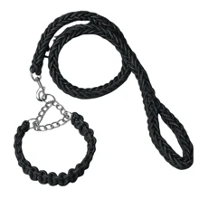 Correa Collar Perro Gruesa Resistente Suave - Negro - Ver 3
