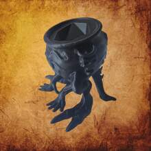 D20 Demon 铁锅架骰子架，粉丝必备装饰品！兼容 D20 骰子，非常适合桌面游戏，理想的礼物选择（仅支架，不含骰子）