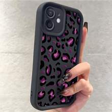 Cheetah,Leopard Print 1pc Fashionable Pink Leopard Pattern Full Body Shockproof Thick Anti-Slip Protective Phone Case Compatible With IPhone, Compatible With Honor, Compatible With Redmi, Compatible With Galaxy, Waterproof Anti-Fall Scratch Resistant,International Version, Not The Domestic Version - Black - View 5