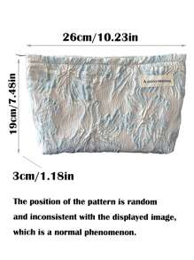 1 件化妆包、手拿包、化妆包、盥洗包、化妆袋、提花面料、花卉纹理、复古风格、优雅、大容量、轻便便携、通勤约会、礼物之选、适合返校、任何场合、时尚女性 - 彩色 - 查看 3