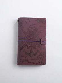 1 Cuaderno de viaje de piel suave de estilo pirata tamaño A6 de hojas sueltas vintage, adecuado para registro de notas en diversas ocasiones, útiles escolares, vuelta al colegio