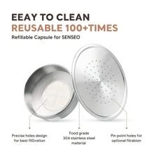 iCafilas Reusable Coffee Capsule Refillable Espresso Maker Pods Rechargeable Coffee Filters For Senseo HD7801 Machine Back To School - 1 Capsule - View 9