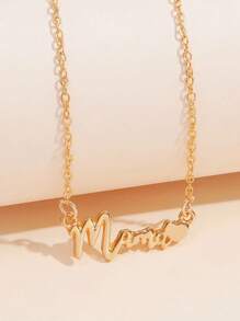 1pc Minimalist "MAMA" Letter Pendant Necklace, Mother's Day Gift