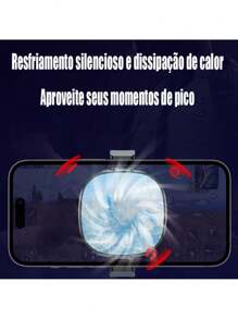 FS05 Pro Black Shark Magnetic Cell Phone Cooler , Ventilador De Telefone RGB Portátil Móvel Leve - Preto - Visão 7