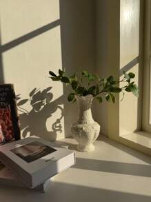 5pcs Artificial Banyan Tree Leaves, Suitable For Spring/Summer Home, Bedroom, Dining Room, Office Decor, Flower Vase DIY - Green - View 4