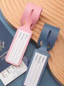 行李手柄标签，皮革 PVC 行李领取 ID 标签，航班登机牌夹，行李识别器，蓝色，红色，粉色，黑色 - 彩色 - 查看 6