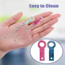 5/10PCS DIY Straw Bead Charm Set Includes Mini Lobster Clasps, Bead Rods, And Straw Decoration Accessories. Perfect For Creating Custom Jewelry, Cup, And Straw Decorations. A Portable DIY Kit For Crafting Beautiful Beads And Pendants, Ideal For Desktop Ornaments, Party Favors, Or Back-To-School Gifts. - Multicolor - View 5