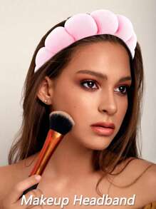 1 Pc Face Wash Band / 2 Pcs Wrist Wash Band / 3 Pcs Set Velvet Plush Swan Spa Headbands, Make Up Headbands, Face Wash Headbands, Skin Care Headbands, Bubble, Spa, Wristbands For Women And Girls