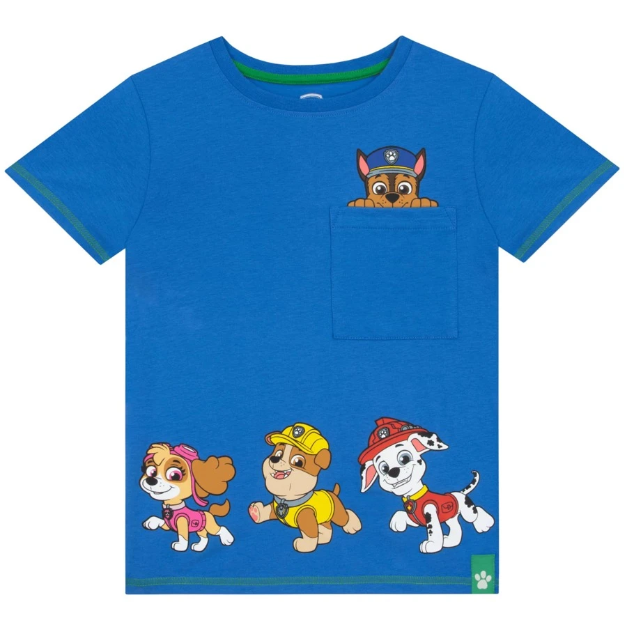 Paw Patrol Boys T-Shirt | Chase, Rubble,  And Skye Boys' T Shirt | Kids' T-Shirts - Blue - View 1