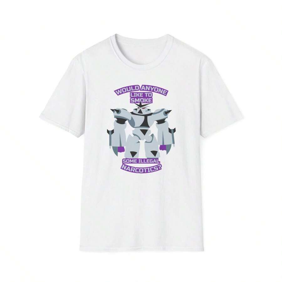 100% Cotton Thunderclese From The Brak Show Unisex Softstyle T-Shirt Print Round Neck Short Sleeve Slightly Designer Clothes Stretched Versatile Summer Streetwear Graphic Homme Fashion Soft Stylish Breathable For Women Comfortable Top For Everyday Wear Casual - White - View 1