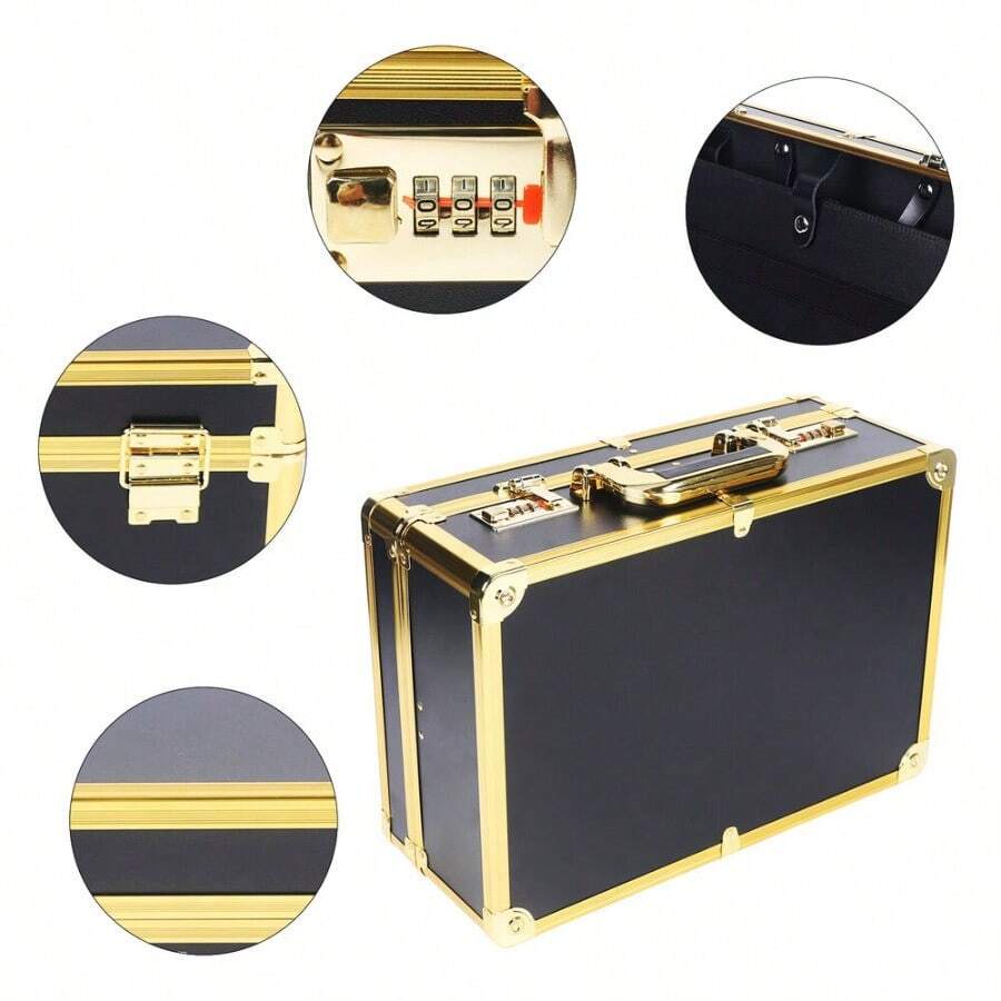 Suitcase Storage Box Barber Carrying Case Clipper Trimmer Organizer PasswordLock - 1 - View 1