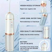 Electric Water Flosser Set, Water Flossing Oral Irrigator, Smart Dental Irrigator With Detachable Water Tank, Oral Irrigator For Deep Teeth And Gum Cleaning, Portable USB Rechargeable Battery, Ideal For Birthday Gifts - Multicolor - View 9