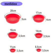 Kit 6 Forma de Silicone Para Fritadeira Air Fryer Antiaderente Cozinha Com Alça