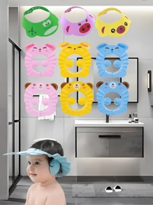 可爱卡通婴儿洗发浴帽护耳防水帽儿童浴帽洗发帽婴儿用品儿童洗发帽，婴儿卫浴用品 - 彩色 - 查看 2