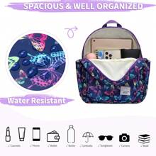 VASCHY Small Backpack For Women, Cute Mini Rucksack Fashion Lightweight Nylon Travel Backpack Purse For Ladies Teen Girls, School Backpack - Purple - View 4