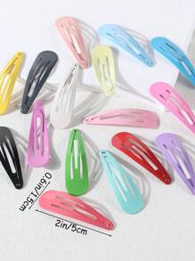 20/50/80/120 Pcs Girls Cute Random Candy-Colored Mini Snap Hair Clips, Colorful Small Barrettes Metal Hair Clips Hairpins Of Fine Hair For Daily Use