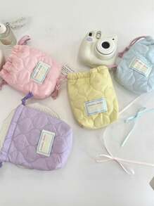 1件糖果色抽绳收纳袋套装，内衣、卫生巾、短途旅行必备收纳套装、收纳袋套装、手提包套装、宿舍卧室装饰收纳袋、衣物收纳套装、旅行收纳套装、旅行必备品、情人节礼物化妆旅行洗漱包、美甲包、化妆包、桌面收纳袋、化妆包、梳妆配件、化妆品收纳袋、旅行、收纳袋、化妆包、旅行必备品 - 彩色 - 查看 7