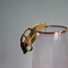 Etiquetas personalizadas de metal para copas de vino o cócteles con grabado por láser de nombre personalizado - Marcadores personalizados para identificar bebidas - Multicolor - Ver 3