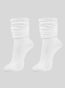 6 Pairs Of Multi-Color Pile Socks, Casual And Versatile Mid Tube Pile Socks - Multicolor - View 8